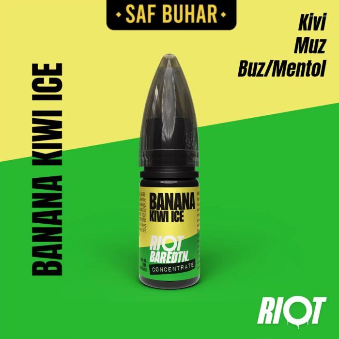 Riot bar edtn banana kiwi ice 10ml konsantre aroma | premium likit, salt likit, puff likit