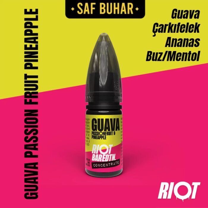Riot bar edtn passionfruit pineapple&guava 10 ml konsantre aroma | premium likit, salt likit, puff likit
