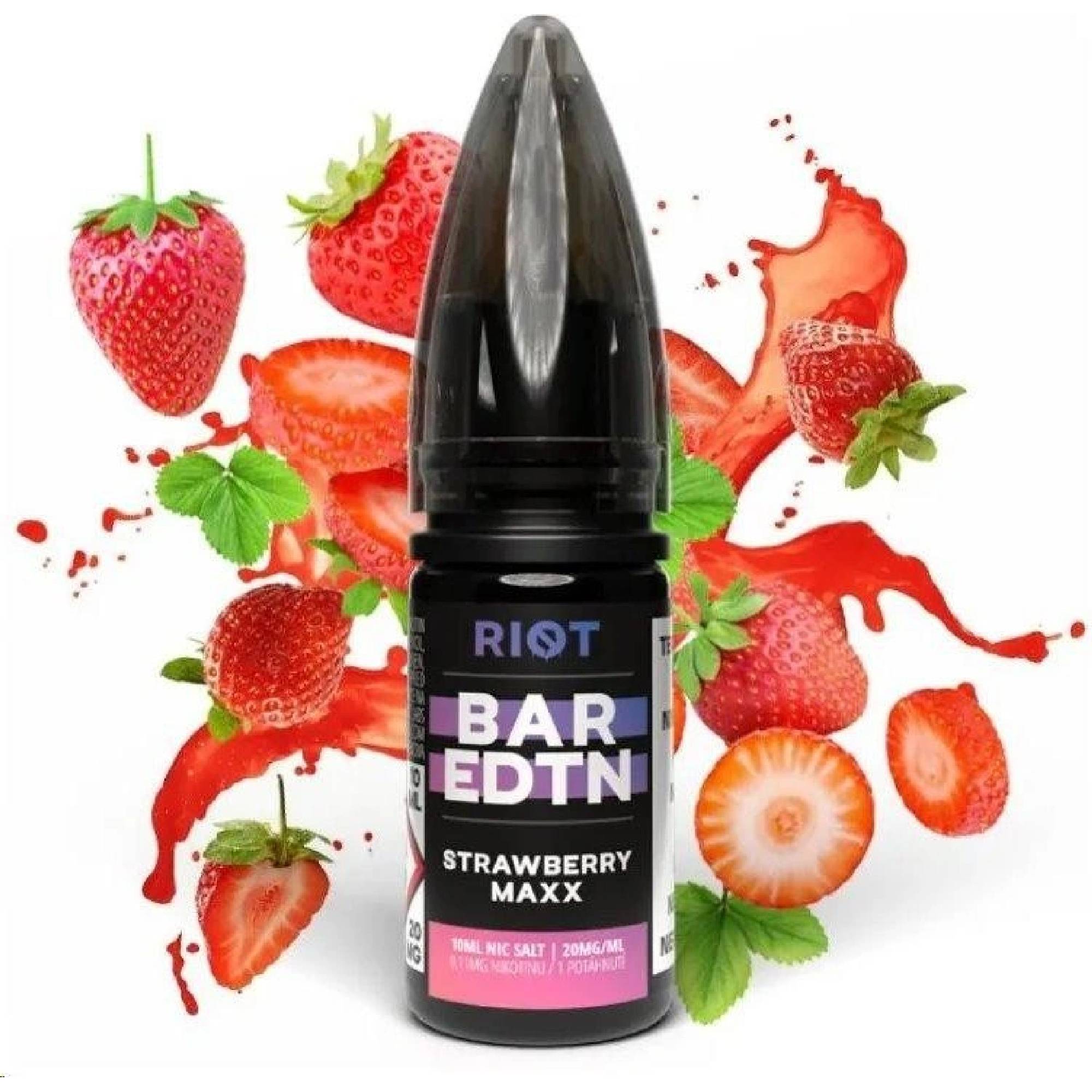 Strawberry maxx 10ml | 20mg salt likit - riot bar edtn - görsel 1